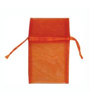 Organza drawstring pouch (orange)-2 3/4